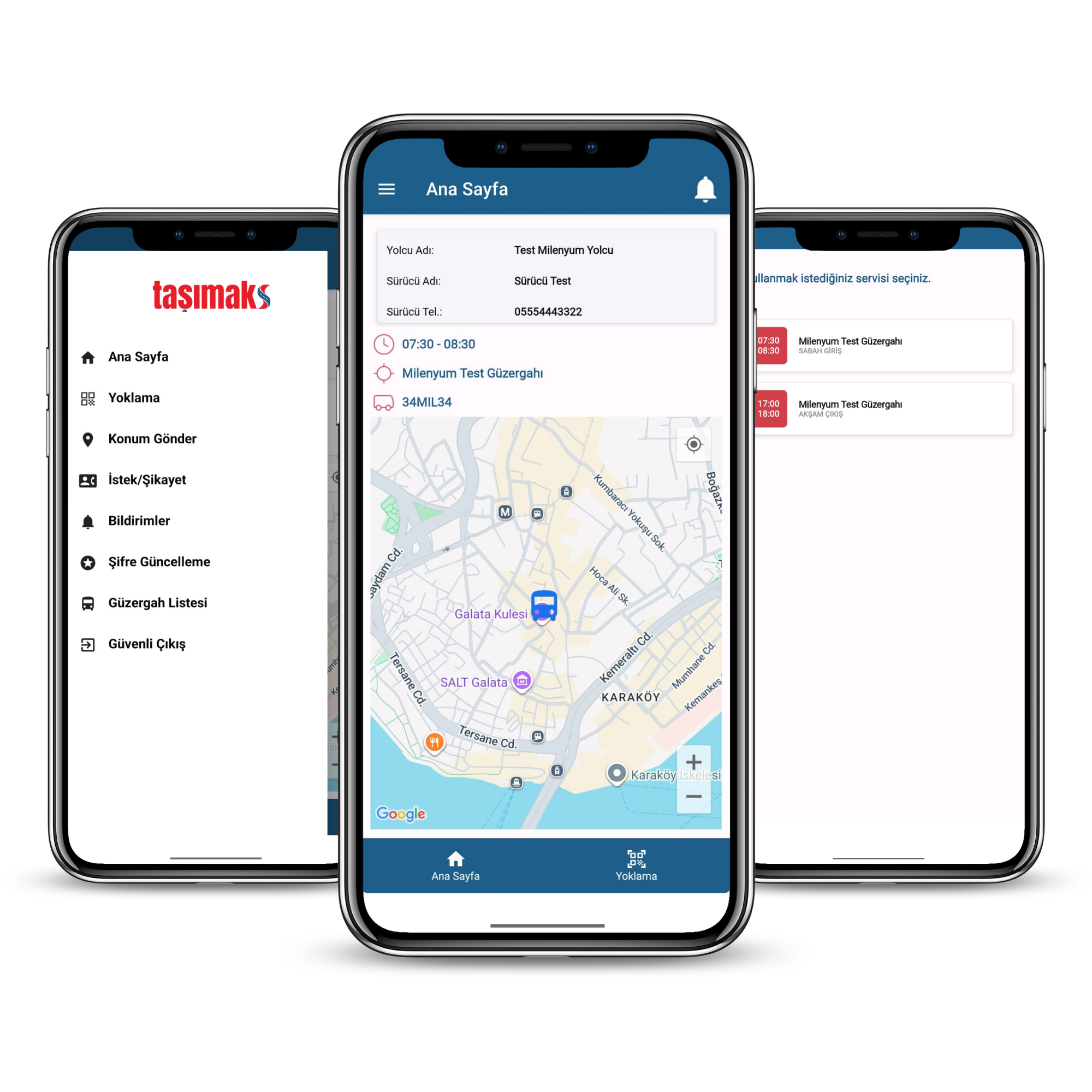 Personel taşımacılığı mobil uygulaması