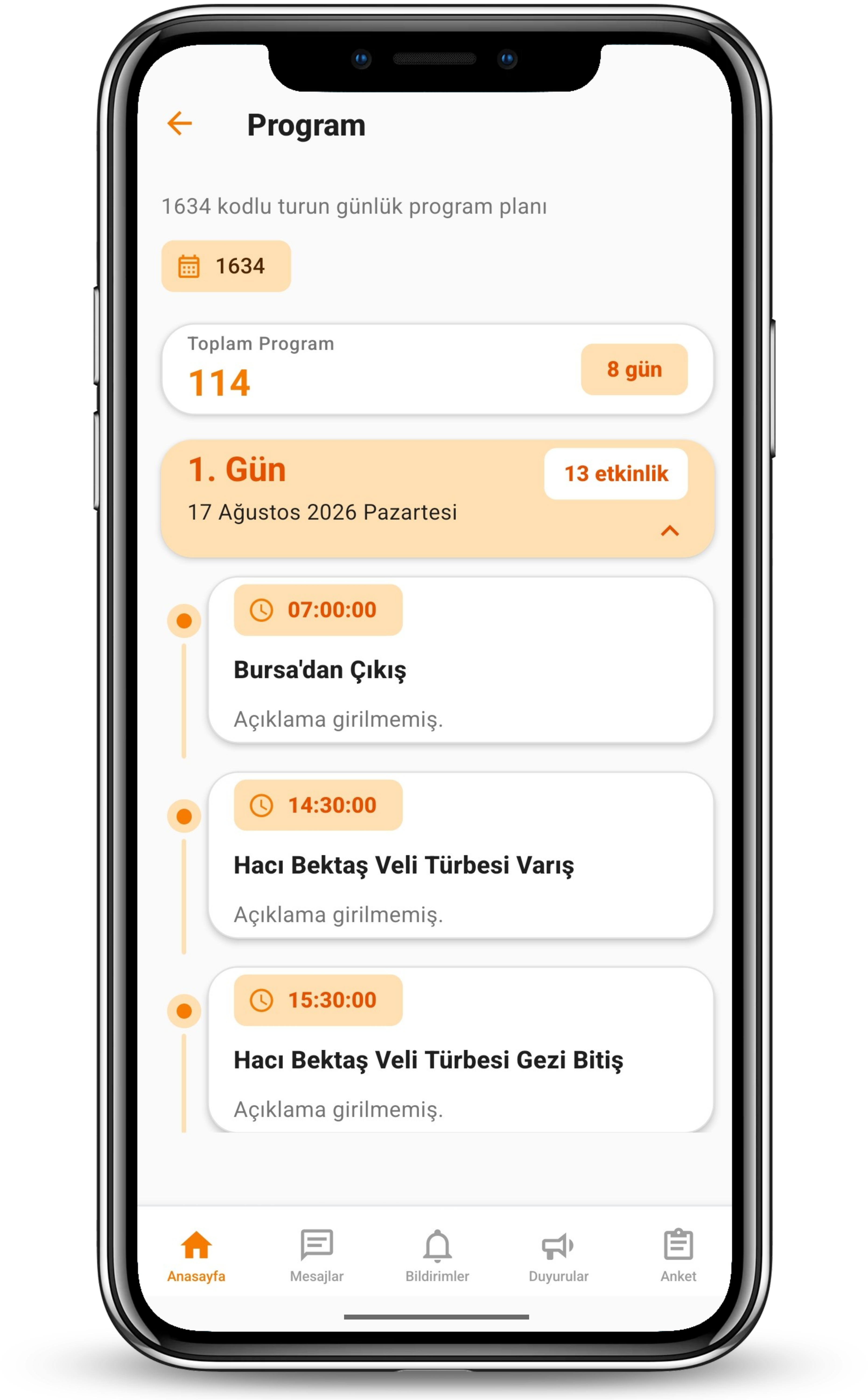 Rehber Mobil ayrıntılı program akışı